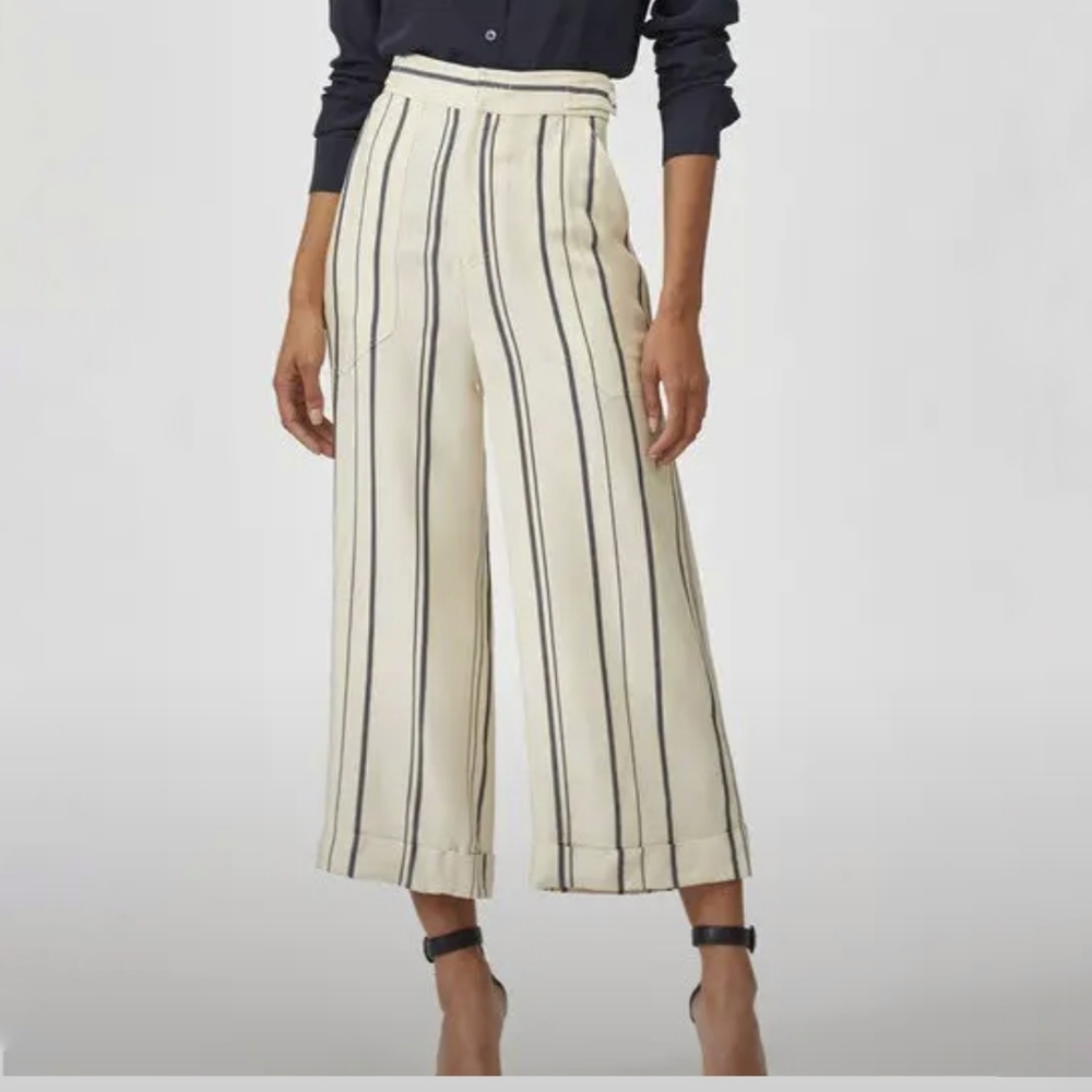 Equipment Kalil Striped Prestine Eclipse Culottes Crop Wide Leg Pant Trouser NWT